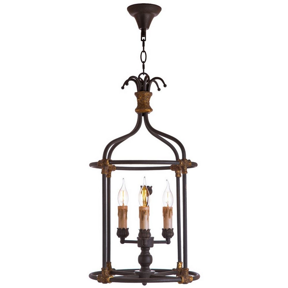 Качественная картинка LOFT133 Люстры Подвесные люстры 3x40 Вт Цоколь E14 H 687 D341 Металлическая арматура цвета бронзы