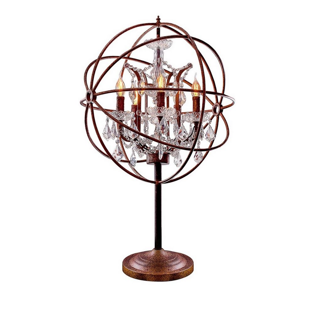 Качественная картинка LOFT IT Настольные лампы  5x40 Вт Цоколь E14 D350 H 650 Металлическая арматура цвета состаренный кор