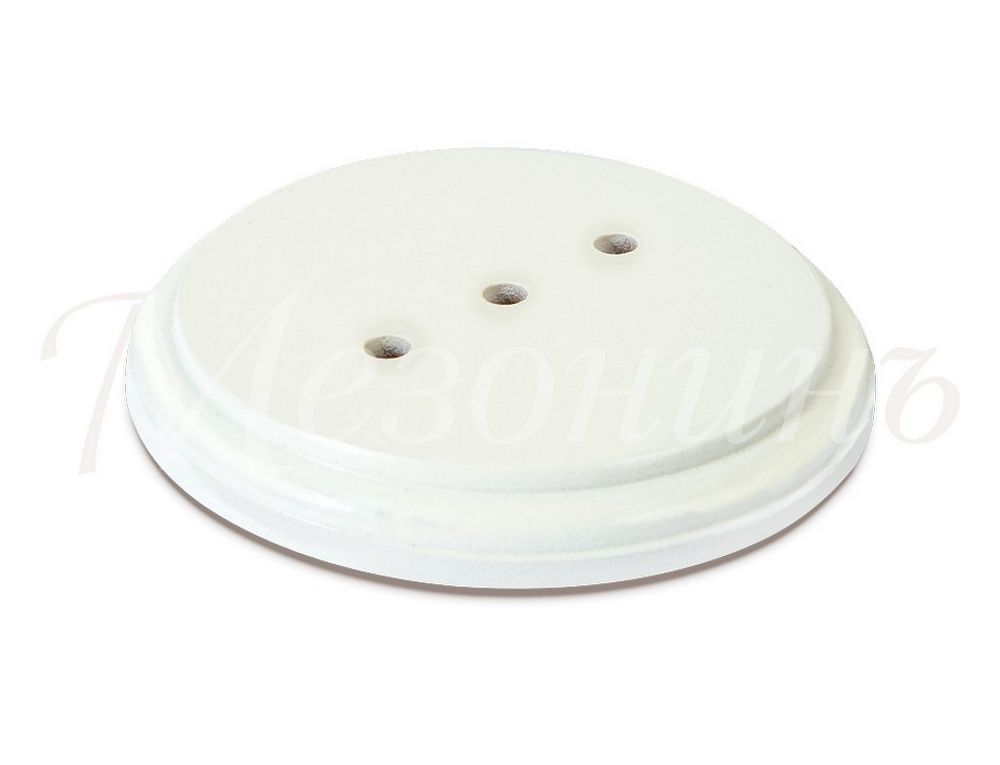 Ретро подложка Мезонин, коллекция Элегант, дерево, круглая, белый