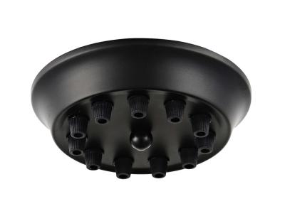 Потолочная база Sun Lumen, диаметр 200 мм, 9 выходов, цвет черный (арт. 058-681)