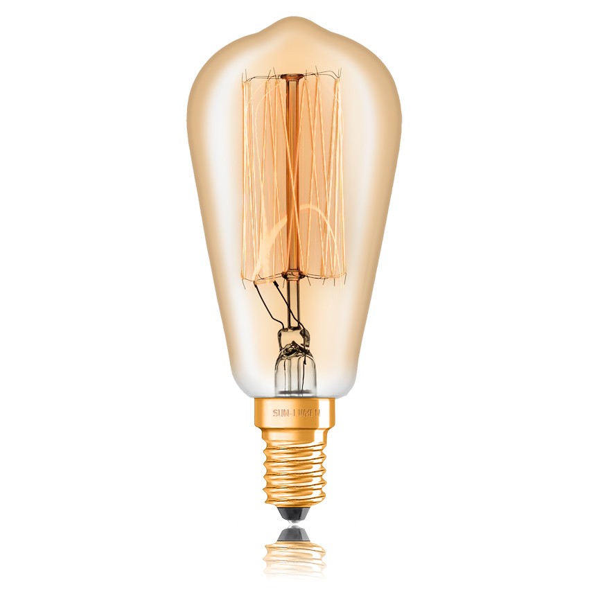 Качественная картинка Лампочка Эдисона Sun Lumen, накаливания, E14, золотая (арт. 053-914)