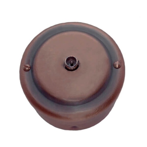 Качественная картинка Ретро розетка ТВ Petrucci, металл, старая медь