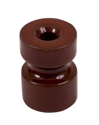 Ретро изолятор Мезонин, коллекция  Cilindro, фарфор, D20х25мм., коричневый