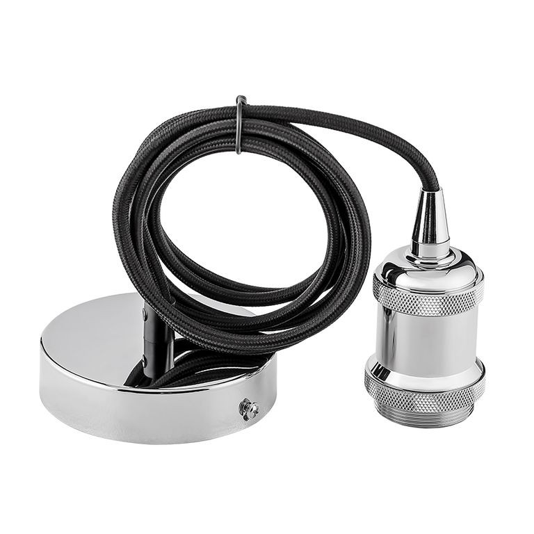 Качественная картинка Подвес потолочный Sun Lumen, E27, длина 70, цвет хром (арт. 056-601)