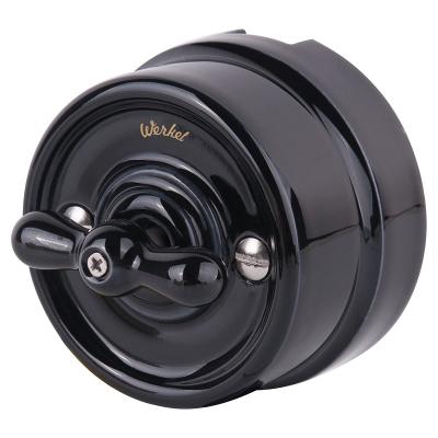 Ретро выключатель Werkel, керамика, черный Ретро выключатель Werkel, керамика, черный