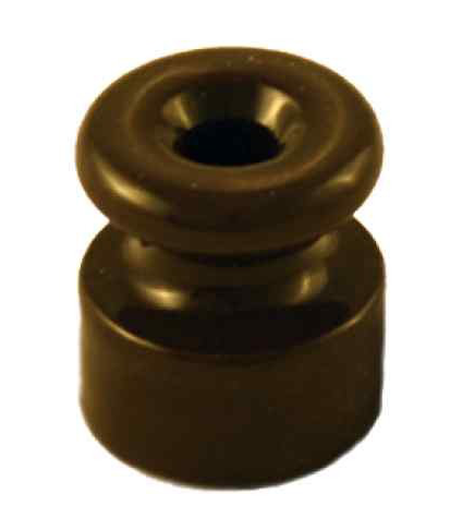 Качественная картинка Изолятор Bironi, размер D16 х H17 мм, керамика, коричневый