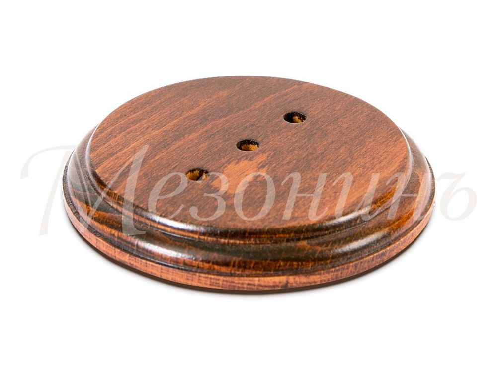 Ретро подложка Мезонин, коллекция Элегант, дерево, круглая, темный дуб