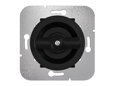 Ретро выключатель Мезонин, серия Лахта, Оптима, пластик, скрытый монтаж, антрацит