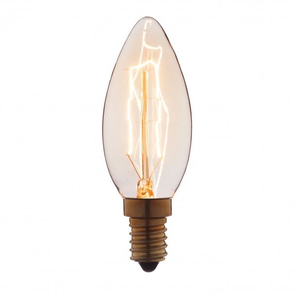 Качественная картинка Лампочка Эдисона Лофт IT Свеча, E14, 25W, прозрачная