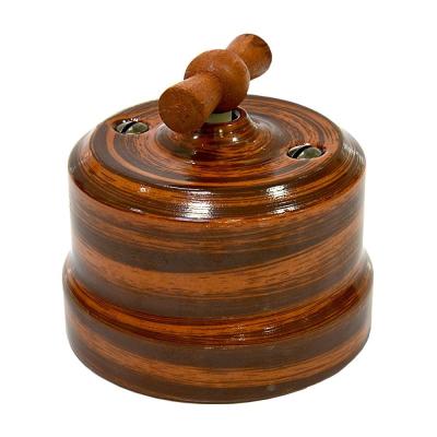 Ретро выключатель Lindas, керамика, палисандр