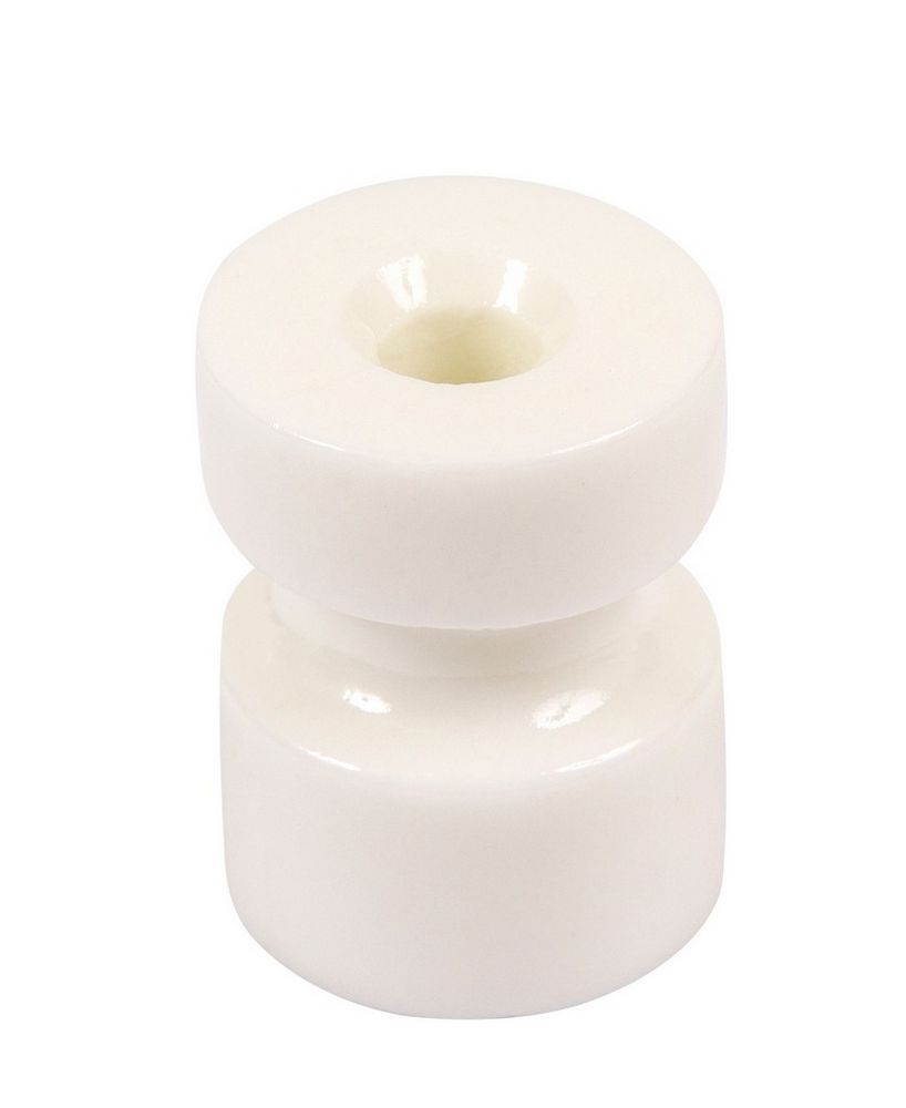 Качественная картинка Ретро изолятор Мезонин, коллекция  Cilindro, фарфор, D20х27мм., белый