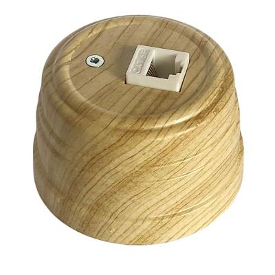 Ретро розетка компьютерная Мезонин, коллекция Усадьба, пластик, сосна Ретро розетка компьютерная Мезонин, коллекция Усадьба, пластик, сосна