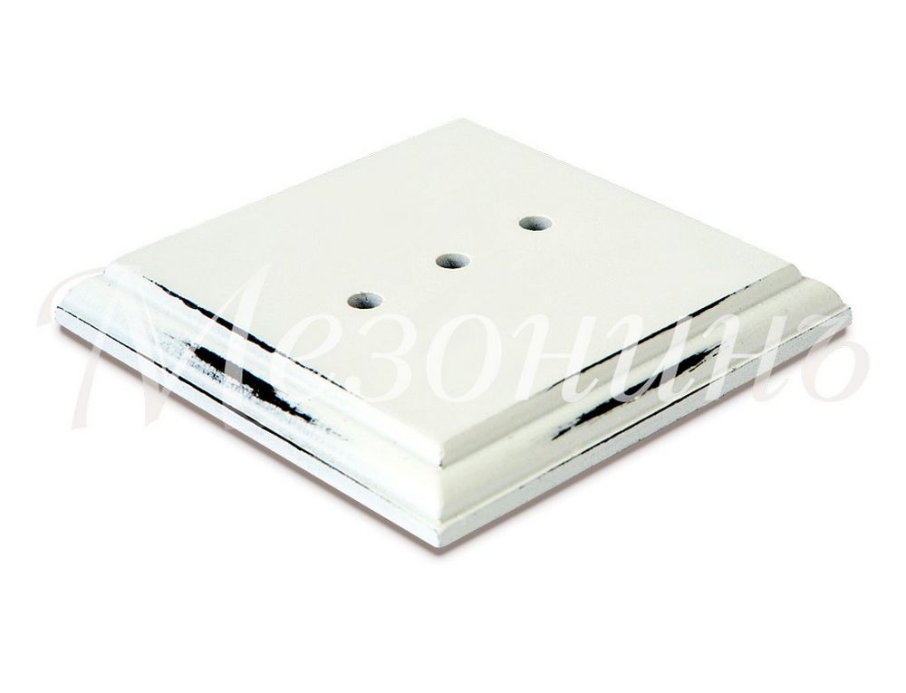 Ретро подложка Мезонин, коллекция Престиж, дерево, квадратная, белый прованс