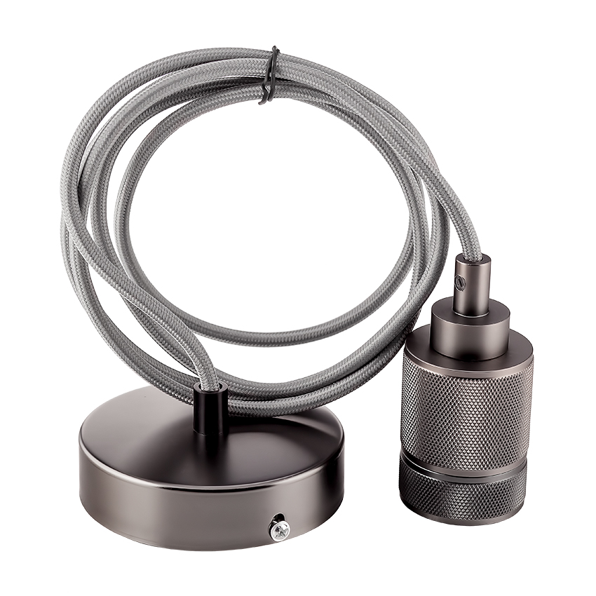 Качественная картинка Подвес потолочный Sun Lumen, E27, длина 70, цвет черный матовый (арт. 056-571)