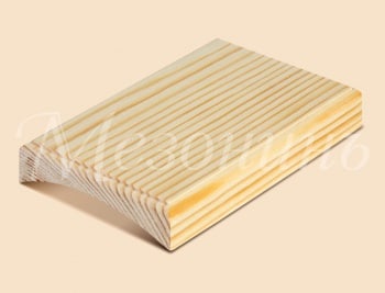 Ретро накладка на бревно Мезонин, коллекция "Классика", прямоугольная, дерево, без тонировки