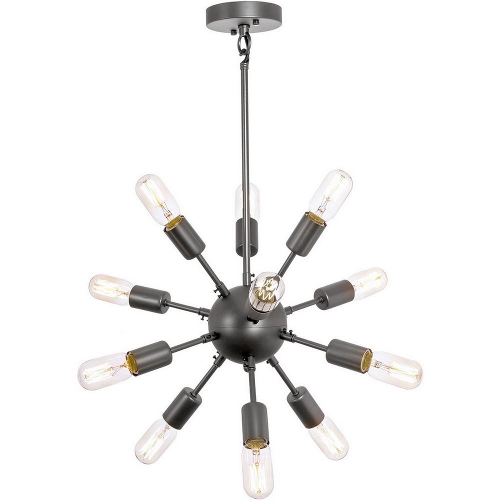 Качественная картинка LOFT IT Люстры Подвесные люстры 12x40 Вт Цоколь E27 D 530 H 900 Металлическая арматура, цвет - дымча