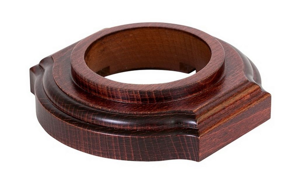 Ретро рамка Мезонин, коллекция Элегант, дерево, круглая, наружный монтаж, красное дерево