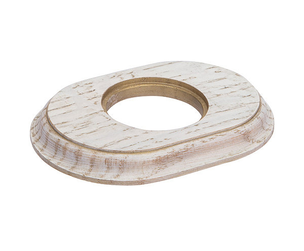 Ретро рамка Salvador, дерево, овальная, внутренний монтаж, выбеленный дуб с золотой патиной