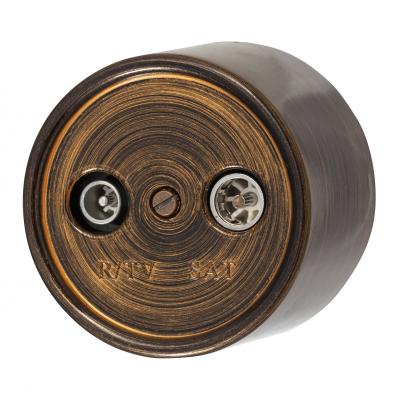 Ретро розетка ТВ+спутник Bironi, коллекция Лизетта, пластик, бронза Ретро розетка ТВ+спутник Bironi, коллекция Лизетта, пластик, бронза