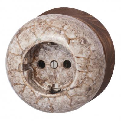 Ретро розетка электрическая Bironi, коллекция Фаберже, керамика, мрамор золото Ретро розетка электрическая Bironi, коллекция Фаберже, керамика, мрамор золото