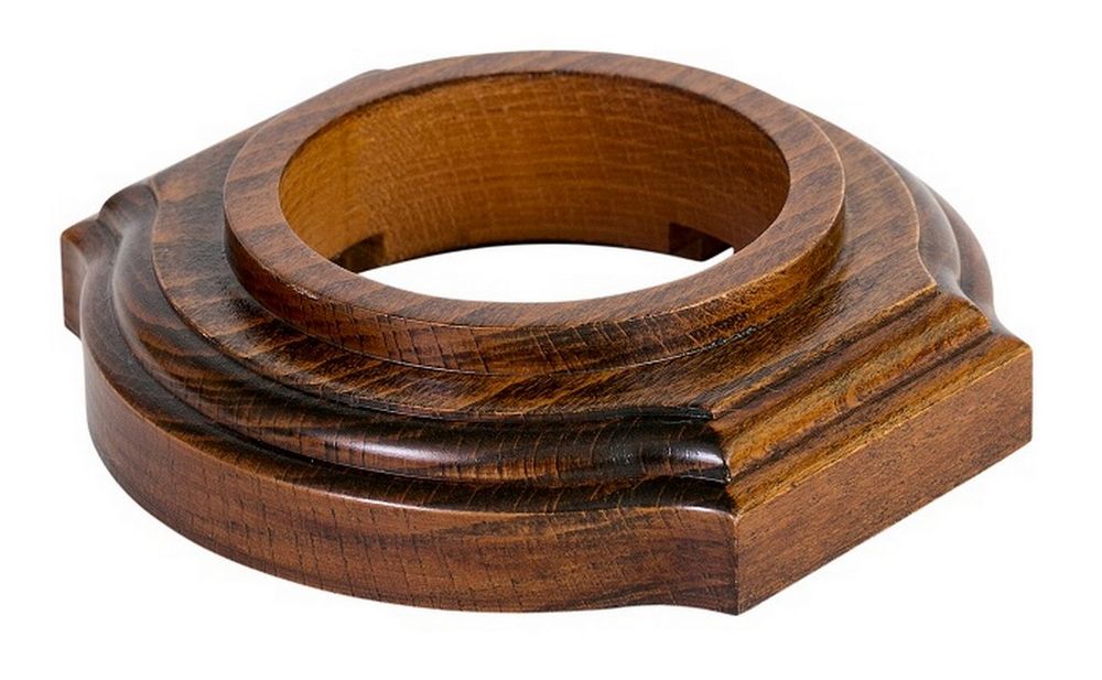 Ретро рамка Мезонин, коллекция Элегант, дерево, круглая, наружный монтаж, темный дуб