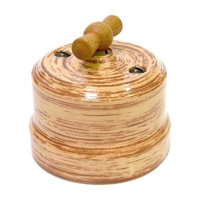 Ретро выключатель Lindas, керамика, кедр Ретро выключатель Lindas, керамика, кедр