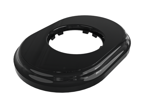 Ретро рамка Мезонин, серия Лахта, коллекция Геометрика, пластик, овал, внутр. монтаж, черный