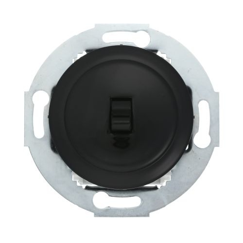 Выключатель LKstudio рычажковый, серия Vintage, внутренний монтаж, пластик, черный