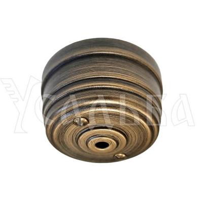 Корпус розетки потолочной Мезонин, коллекция Усадьба, D70, пластик, подъем.рамка, бронза