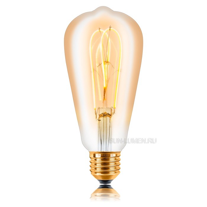 Качественная картинка Лампочка LED Sun Lumen, E27 (60W), золотая, арт. 057-356