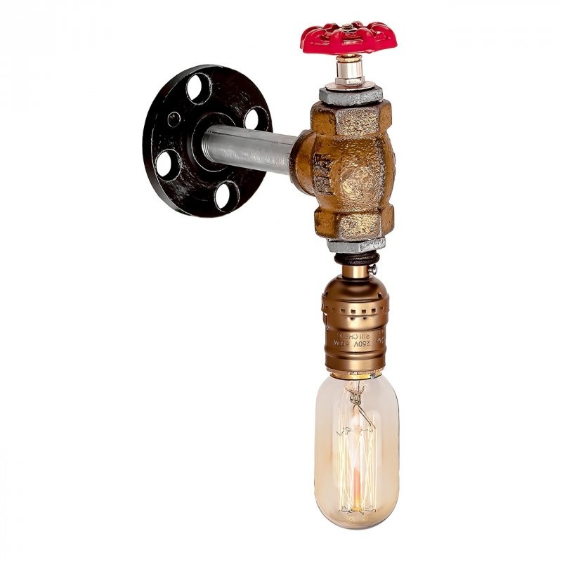 Качественная картинка LOFT IT Бра  1x60W Цоколь E27 W 160 H 250 Металлическая арматура, цвет - серый состаренный.