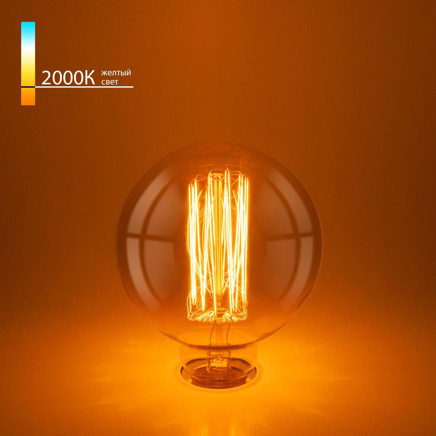 Качественная картинка Ретро лампа накаливания Эдисона Elektrostandard G95 60W E27
