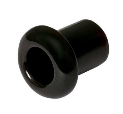 Ретро втулка межстеновая Мезонин, фарфор, черный