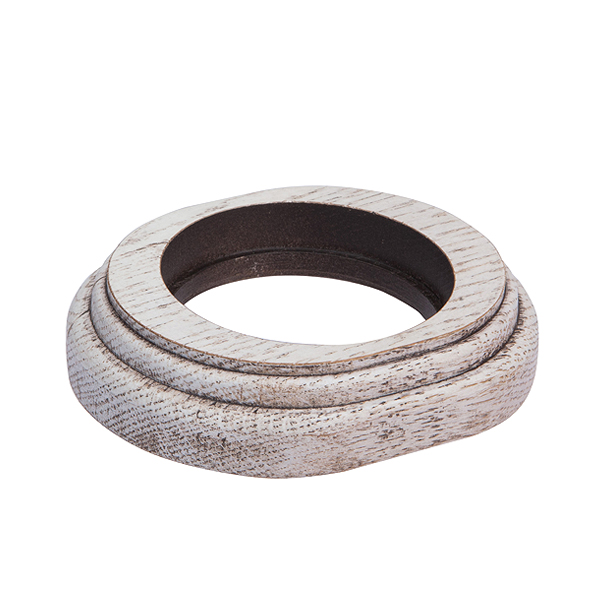 Ретро рамка Salvador, дерево, овальная, наружный монтаж, дуб выбеленный с коричневой патиной