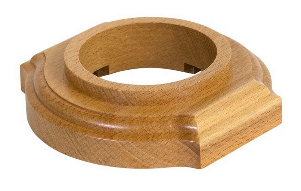 Ретро рамка Мезонин, коллекция Элегант, дерево, круглая, наружный монтаж, без тонировки