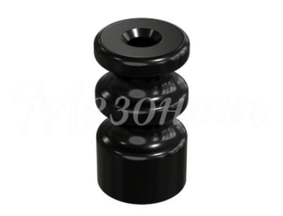 Ретро изолятор двойной Мезонин, фарфор, коллекция Новая Голландия, D20х36мм., черный