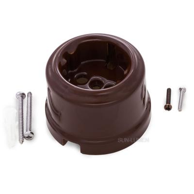 Корпус ретро розетки Sun Lumen, керамика, коричневый