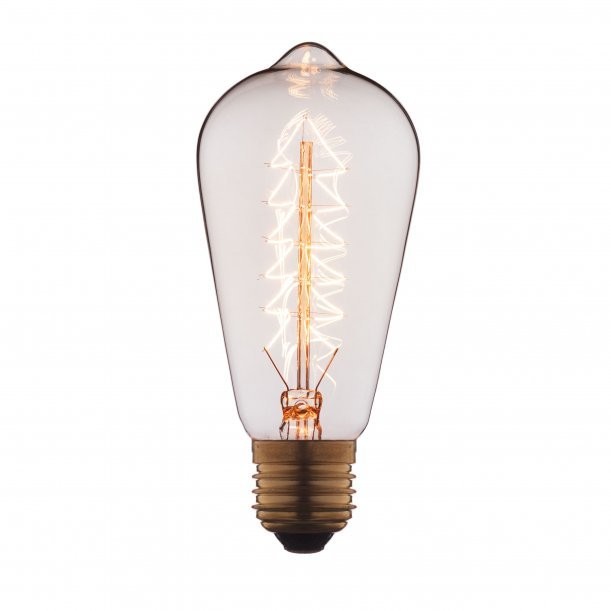 Качественная картинка Лампочка Эдисона Лофт IT, E27, 40W, прозрачная