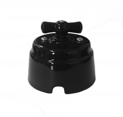 Ретро выключатель Interior Electric, серия "Арбат", керамика, 220/10А, черный