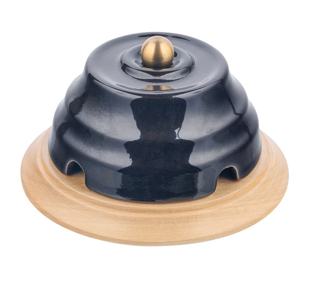 Качественная картинка Ретро коробка распределительная Interior Electric, серия "Астория", керамика, черный