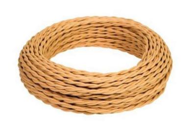 Ретро провод витой Мезонин, песочное золото Ретро провод витой Мезонин, песочное золото