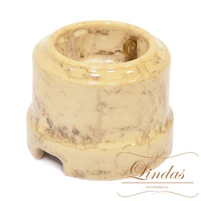 Ретро розетка электрическая Lindas керамика карамель Ретро розетка электрическая Lindas керамика карамель