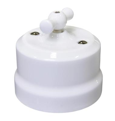 Ретро выключатель Lindas, керамика, белый Ретро выключатель Lindas, керамика, белый