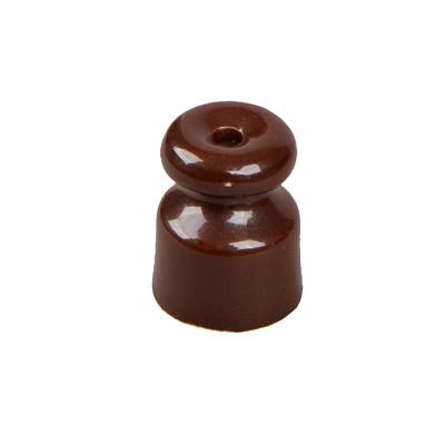 Изолятор Salvador, фарфор, коричневый с шурупом (арт. IS11BR)