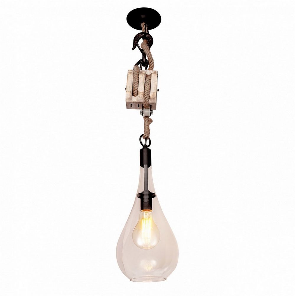 Качественная картинка LOFT IT Подвесные светильники  1x40W Цоколь E27 D 200 H 950-1200 черно-коричневый