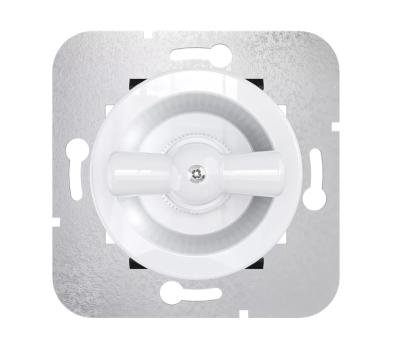 Ретро выключатель Мезонин, серия Лахта, Оптима, пластик, скрытый монтаж, белый