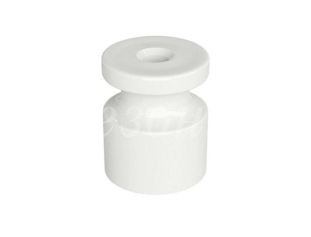 Качественная картинка Ретро изолятор Мезонин, коллекция Усадьба, пластик, D20х24мм, белый