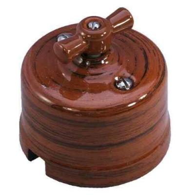 Ретро выключатель Retrika, керамика, орех Ретро выключатель Retrika, керамика, орех