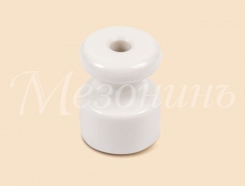 Качественная картинка Ретро изолятор Мезонин, искусственная керамика, D18,5х24мм., белый