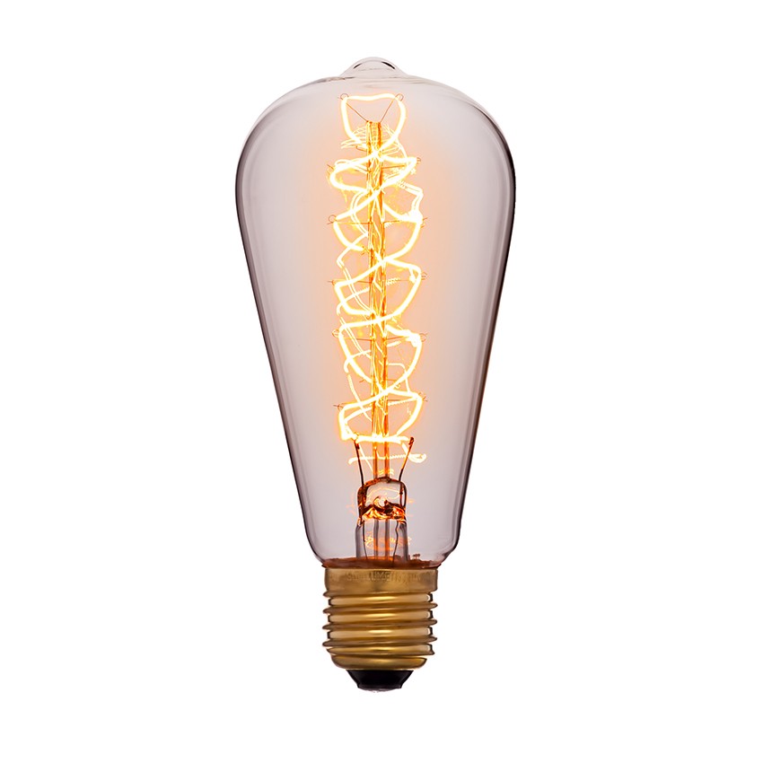 Качественная картинка Лампочка Sun Lumen ST64, E27, 60W, прозрачная (арт. 052-269)